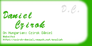 daniel czirok business card